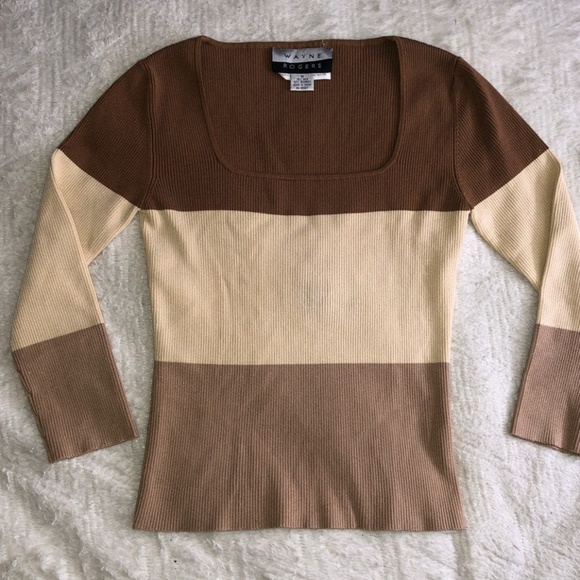 Wayne Rogers Sweaters - Wayne Rogers tan multi color sweater Wayne Rogers Sweaters - Wayne Rogers tan multi color sweater
